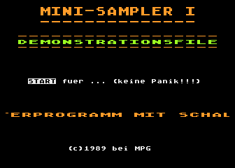 Mini-Sampler I - Keine Panik